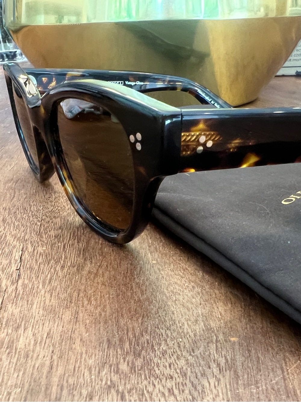 Oliver Peoples Designer Tortoiseshell Eadie Sunglasses with case - Picture 6 of 15